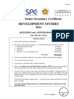Dev Studies Exam Paper PDF