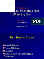 Hedging As Exchange Risk Offsetting Tool