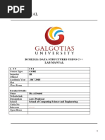Labmanual: Bcse2321: Data Structures Using C++ Lab Manual