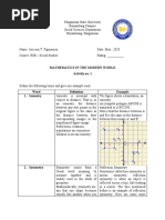 Mathematics in The Modern World Activity No. 1