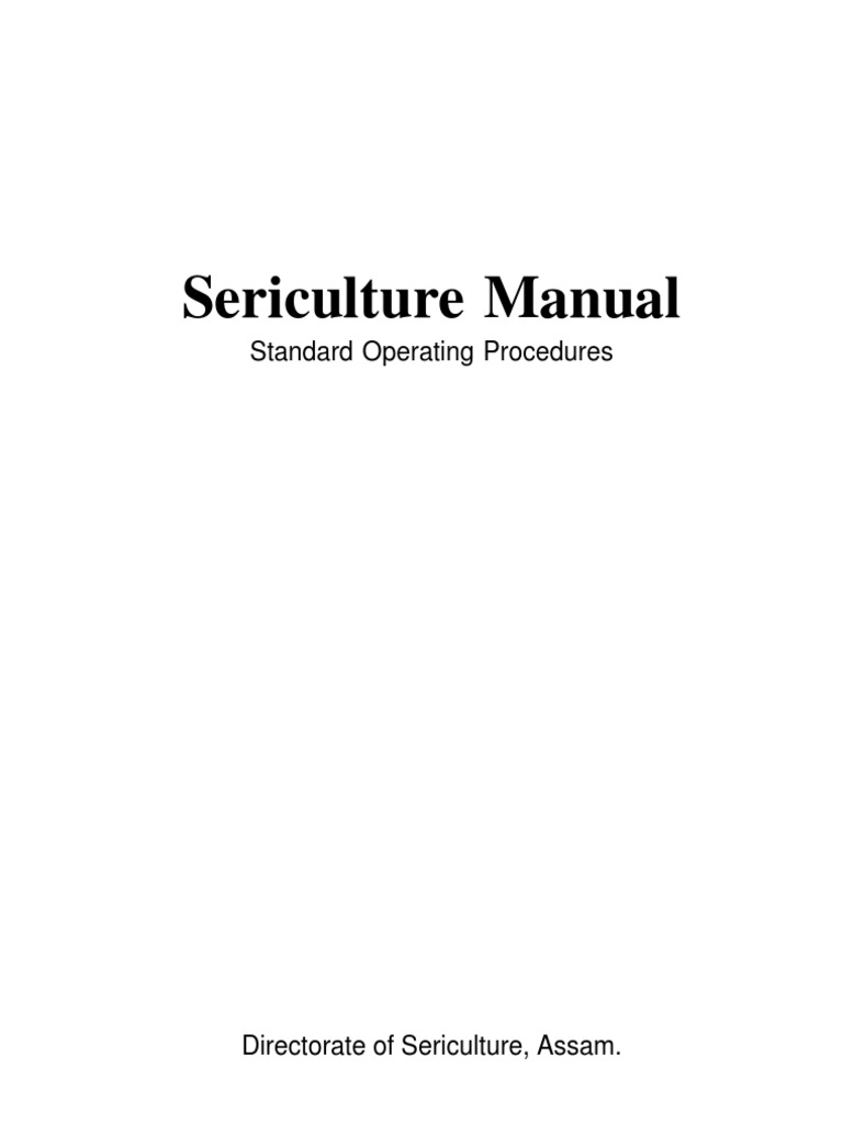 Sericulture Manual | PDF | Wellness