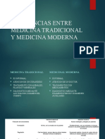 Diferencias Entre Medicina Tradicional y Medicina Moderna