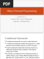 Object Oriented Programming-Lecture No 3