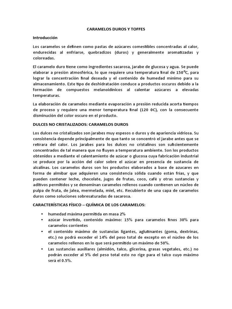 Caramelos Duros y Toffes.. | PDF | Caramelo | Sacarosa