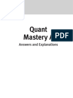 Quant Mastery A: Answers and Explanations
