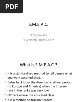 SMEAC What is