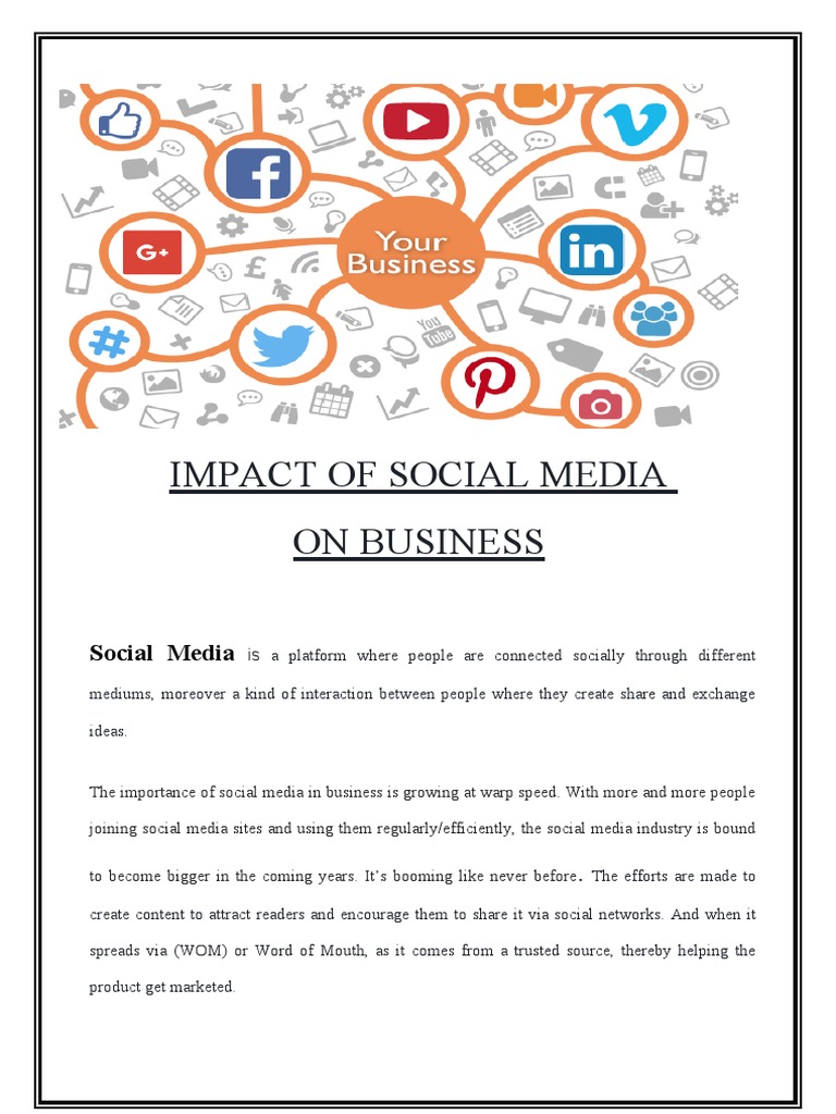 Social Media On Business Today | PDF | Mass Media | Social Media Marketing