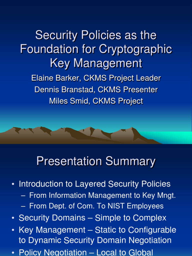 Security - Policy - in Cryptography | PDF | Information Security ...
