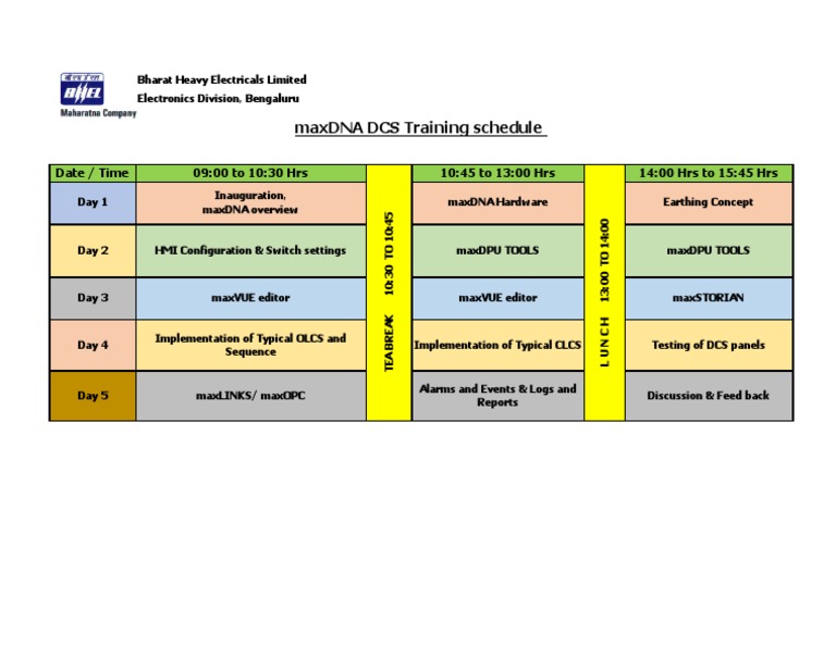maxDNA Training Schedule | PDF