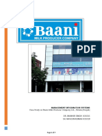 Dr. Manvir Singh X01016 Sh. Naveen Kumar X01018: Case Study On Baani Milk Producer Company LTD., Patiala (Punjab)