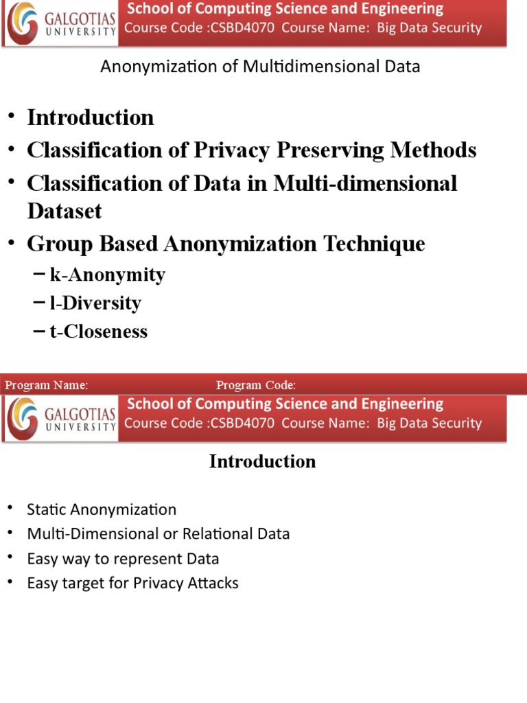Anonymization of Multidimensional Data | Descargar gratis PDF | Privacy ...