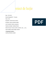 Proiect de Lectie Clasa A III A