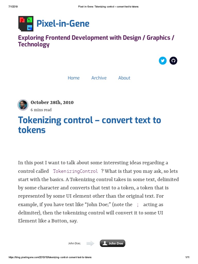 TokenizingControl - Convert Text To Tokens | PDF | Software Development ...