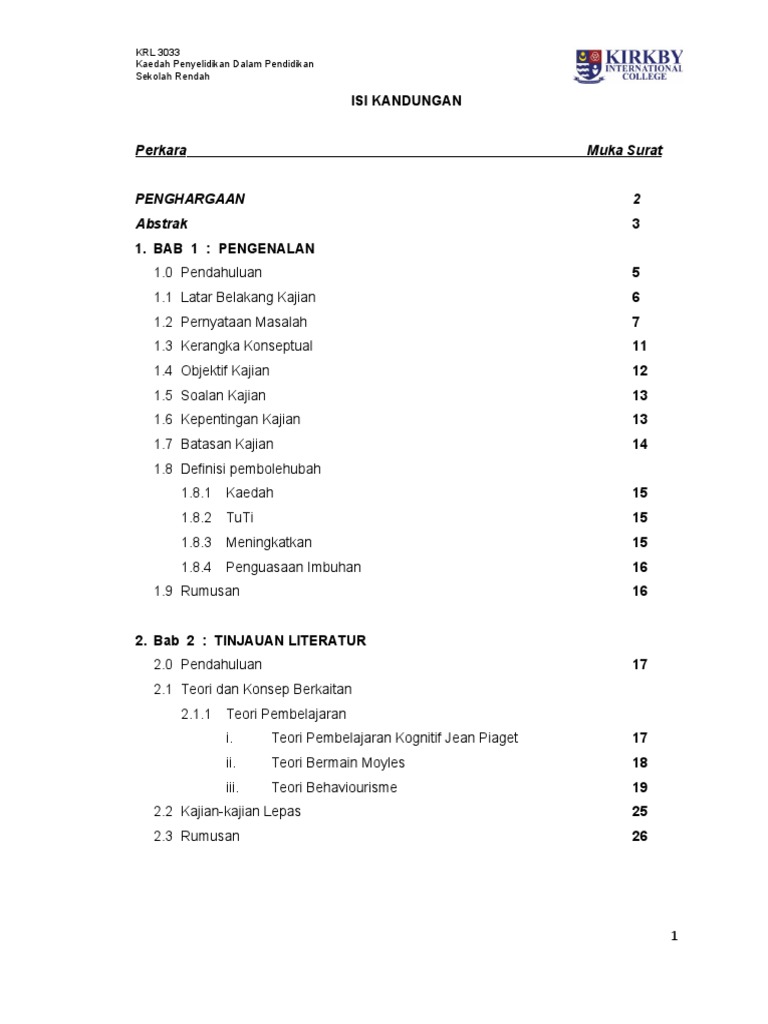 Proposal Penyelidikan Sem 7 Imbuhan Men Pdf