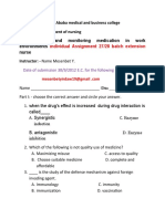 Addis Ababa Medical and Business College Department of Nursing Administering and Monitoring Medication in Work Environments Nurse Instructor: - Name Mesenbet Y