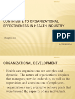 Contribute To Organizational Effectiveness in Health Industry