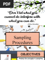 Sampling Procedures