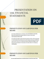 Eps Presentation On The Financial Statements