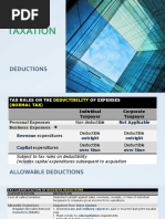 Income Taxation: Deductions