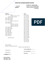 Sub-Contractor Accomplishment Report: Ronito Macapaz