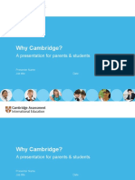 Why Cambridge?: A Presentation For Parents & Students