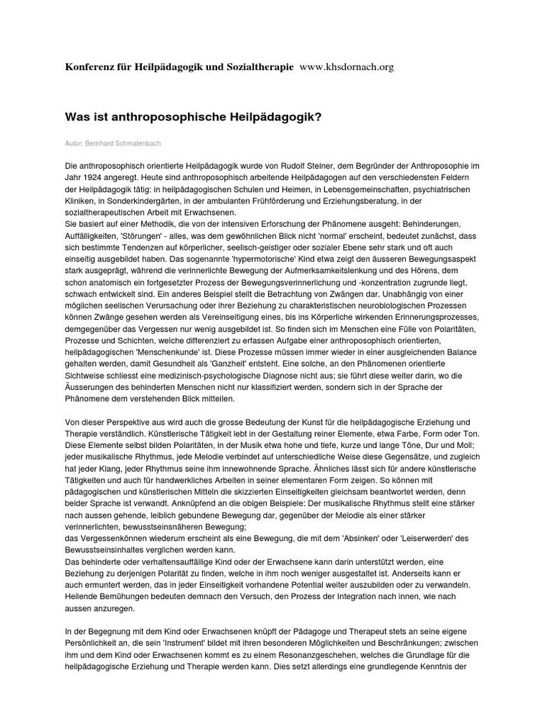 Was Ist Anthroposophische Heilpaedagogik PDF