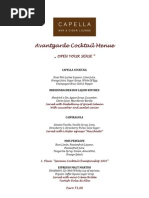 Avantgarde Cocktail Menu - Breidenbacher Hof, Dusseldorf Germany