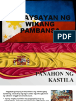 Kasaysayan NG Wikang Pambansa