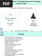 Principles of Digital Data Transmission: Unit: 1