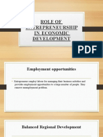 Role of Entrepreneurship in Economic Development