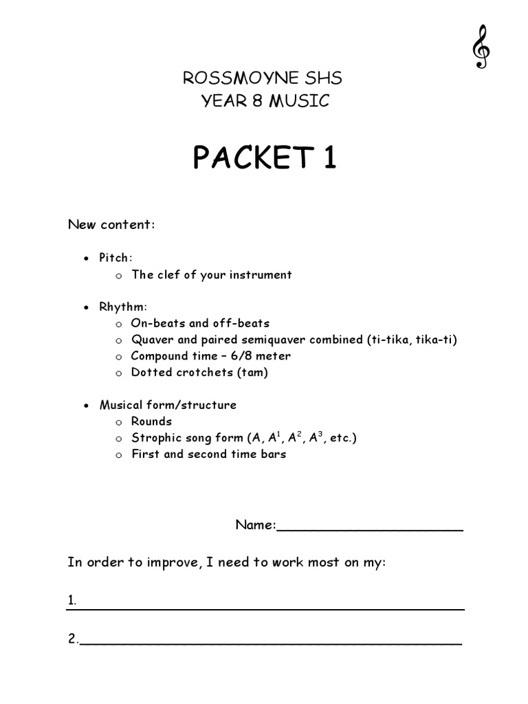 Year 8 Music Concepts Overview | PDF | Language Arts & Discipline ...