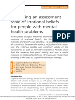 Evaluating An Assessment Scale of Irrational Beliefs For People With Mental Health Problems