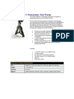 Fluke 700PTP-1 Pneumatic Test Pump: Mechanical & General Specifications