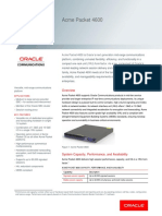 Acme Packet 4600: Oracle Data Sheet