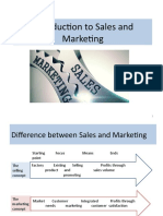 Introduction To Sales and Marketing