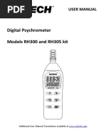 Digital Psychrometer Models RH300 and RH305 Kit: User Manual