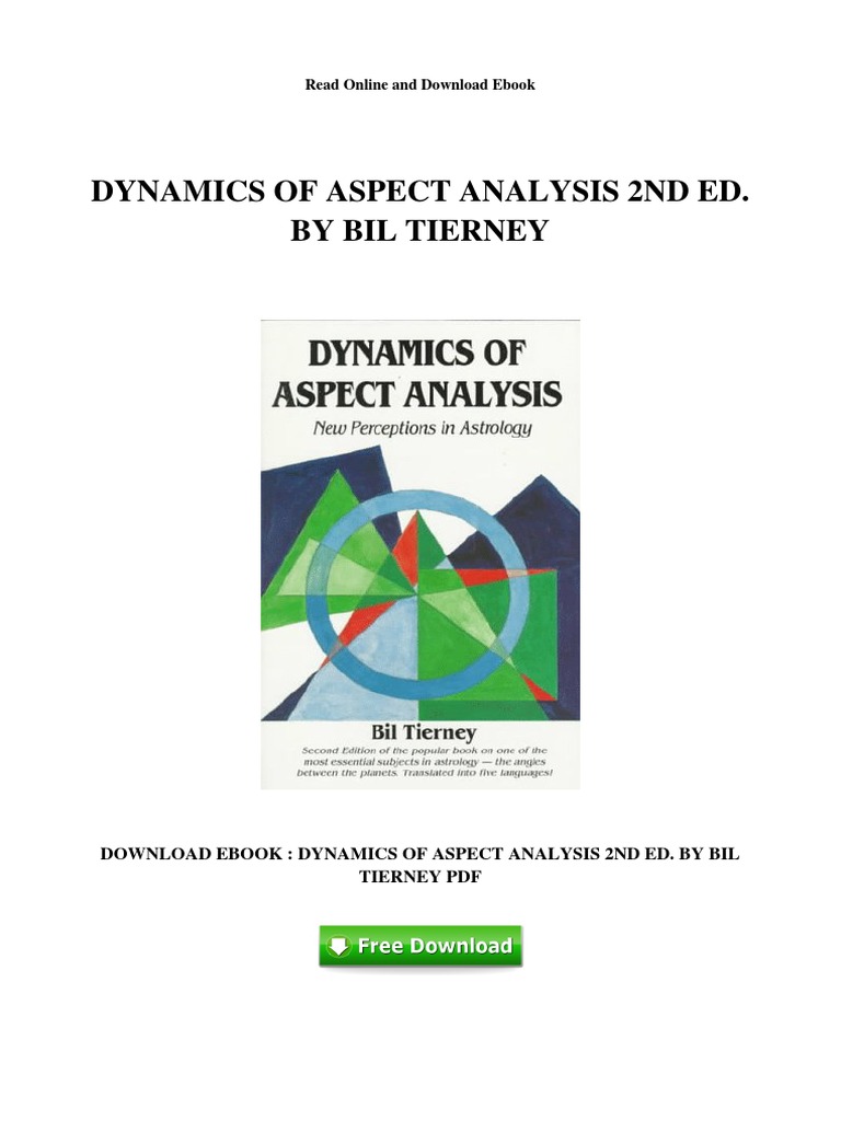 【中古】 Dynamics of Aspect Analysis 2nd Ed. Anniversar/CRCS PUB/Bill Tierney Dynamics of Aspect Analysis: New Perceptions in Astrology