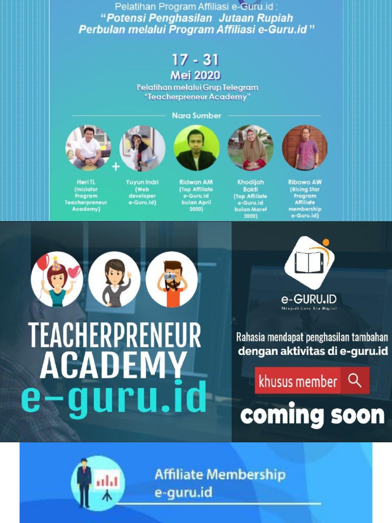 Panduan Afiliasi e-guru.id | PDF