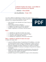 Étape Du Choix Du Méthode D'analyse - Technique de L'igenieur