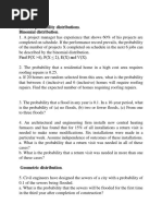 Discrete Probability Distributions. Binomial Distribution