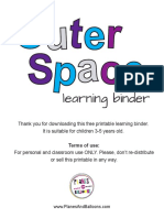 Space learning binder 