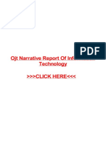 Ojt Narrative Report of Information Technology CLICK HERE