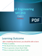 Control Engineering MT-353: Stability
