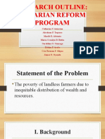 Research Outline: Agrarian Reform Program