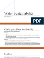Water Sustainability: Team Abcd