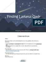 Finding Laylatul Qadr: Written by Ummu Muhammad