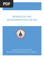 Biomedical and Instrumentation Lab File