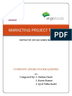 Marketing Project Tarang: Company: Engro Foods Limited