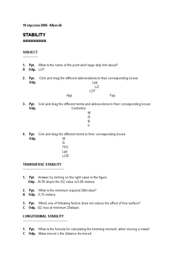 Stability | PDF