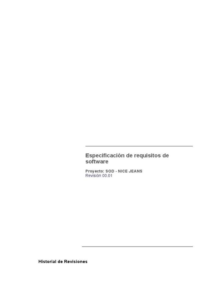 Especificación de Requisitos SOD-Nice Jeans | PDF | Protocolos de ...